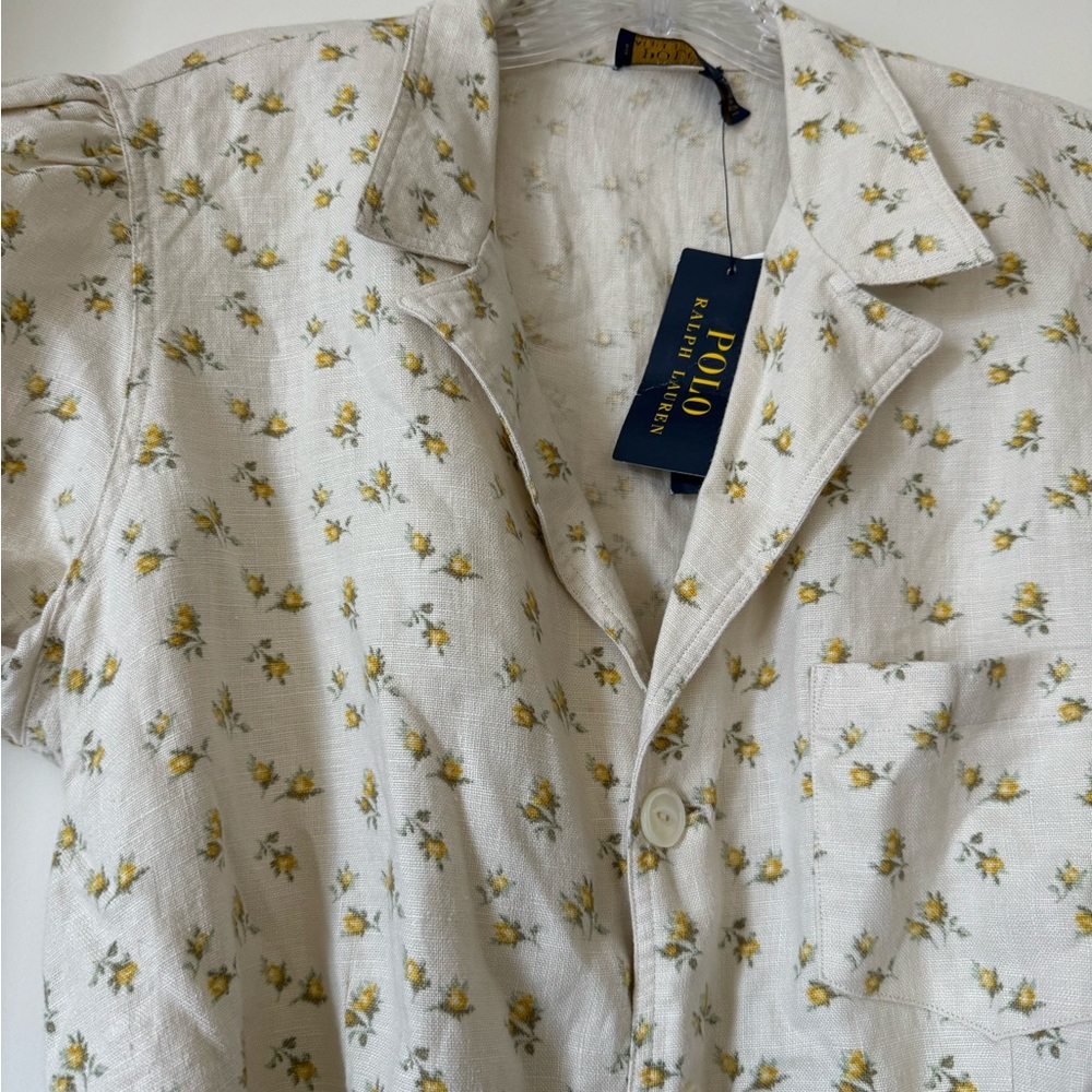 NWT Polo Ralph Lauren floral belted linen dress 14 - Picture 7 of 9